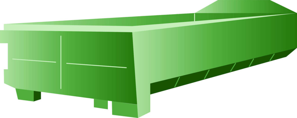Abstrahierte Grafik eines grünen Flächencontainers